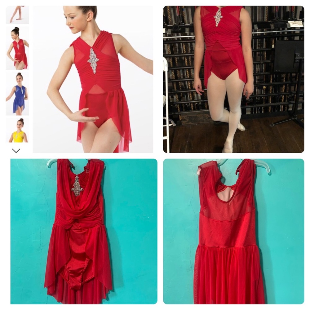 Weissman red “Take Me Home” dance costume. Size SA